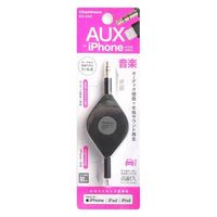 カシムラ LN-AUXコードBK80cmリール式 KDー243 1個（直送品）