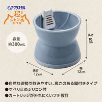 ピュアクリスタル 猫用 下部尿路の健康維持に 超ニャン水ボウル ブルー 1個 ジェックス