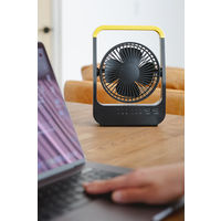 トップランド 12cm コンパクトファン ホーム&アウトドア 3電源対応 乾電池50時間使用 SF-DF39BK 1台
