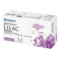 メディコムジャパン シルキータッチ ライラック（紫） M ニトリル手袋　使い捨て　粉なし　1箱（250枚入）