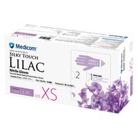 メディコムジャパン シルキータッチ ライラック（紫） XS ニトリル手袋　使い捨て　粉なし　1箱（250枚入）