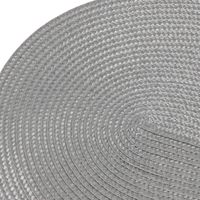 PPオーバルランチョンマット グレー 1セット（1枚×2） LAKOLE/ラコレ