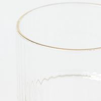 ゴールドラインストライプグラス(M) クリア 1セット（1個×2） LAKOLE/ラコレ