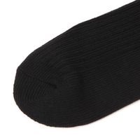 レディース クルーリブソックス ブラック 23～25cm LAKOLE/ラコレ