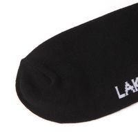 メンズ ショートボックスロゴソックス ブラック×パープル 25～27cm LAKOLE/ラコレ