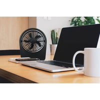 【暑さ対策】コードレス小型扇風機 マイファンポータブルEX ホワイト 充電可能 電池使用可能 強力磁石+フック付き 防災用品 MP2WH（直送品）