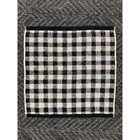 【アウトレット】丸眞 ギンガムチェック柄（BK）　ハンドタオル2枚組 1セット6枚（2枚入パック×3）