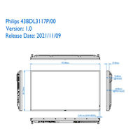 フィリップス 43インチ 4K液晶大型モニター　700cd　24時間連続稼働可能モデル　 (サイネージ使用可能) 1台（直送品）