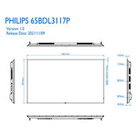 フィリップス 65インチ 4K液晶大型モニター　700cd　24時間連続稼働可能モデル　 (サイネージ使用可能) 1台（直送品）