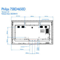 フィリップス 75インチ 4K液晶大型モニター　500cd　24時間連続稼働可能モデル　 (サイネージ使用可能) 1台（直送品）