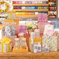 【アウトレット】ヘッズ ディスプレイボックス フラワーイエロー DECーDSB2  1セット