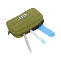 サンスター文具 キルティングペンケース OUTDOOR29 KHAKI S1428853 1個