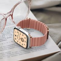 PGA Apple Watch 49/45/44/42mm用 PUレザーマグネットバンド ピンク PG-AW49MG05PK 1個（直送品）