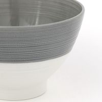 ツヤツヤ塗分け汁椀2 グレー 1セット（1個×５） LAKOLE/ラコレ