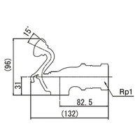 水生活製作所 レバー式湯屋カラン(25mmタイプ)湯用 TKN25R 1個（直送品）