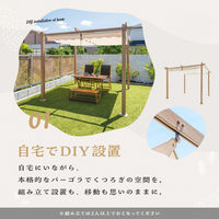 武田コーポレーション シェード付きパーゴラ ナチュラル NAEX-01 1箱(1個入)（直送品）