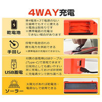 三金商事 多機能防災ラジオ レッド SG-MTK157-RE 1台（直送品）