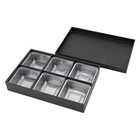 木具輪 仕切用小鉢60 80×80×30mm 銀 16133-100 1セット(100枚入)（直送品）