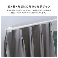 ホームテイスト カーテンレール シングルタイプ 伸縮 1100～2000mm ホワイト SH-29-TS2 1本（直送品）