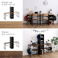 ホームテイスト ヴィンテージ ツインデスク 幅900×奥行450×高さ740mm(1台あたり) シャビーオーク TWV-9090 1セット（直送品）