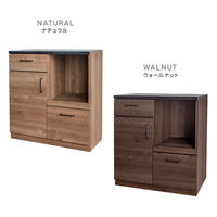 ホームテイスト 特殊鋼板を使ったキッチンカウンター ドアタイプ 幅800×奥行440×高さ850mm ナチュラル SH-22-KD80 1台（直送品）