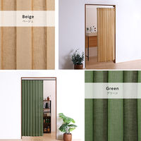 ホームテイスト つっぱりアコーディオンカーテン 麻混仕様 ホワイト×ブルー SH-16-TADC-A 1台（直送品）