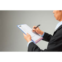 キングジム　スーパーハードホルダー透明（マチ付き）　A4タテマチ付　青　758Tアオ　1枚（わけあり品）