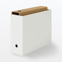 無印良品 再生ポリプロピレン入りファイルボックス スタンダードタイプ ホワイトグレー 良品計画（わけあり品）