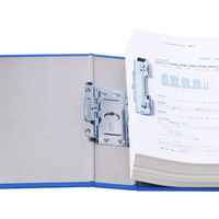 アスクル　パイプ式ファイル　A4タテ　両開き　とじ厚40mm　背幅56mm　ベーシックカラースーパー　ブルー　青 オリジナル（わけあり品）