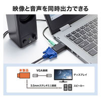 サンワサプライ HDMI-VGA変換アダプタ(オーディオ出力付き) AD-HD25VGA 1個（わけあり品）