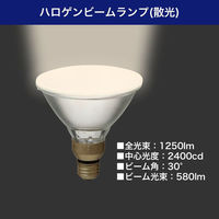 朝日電器 ハロゲンビームランプ散光90W EBRF110V90W 1個（わけあり品）