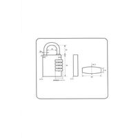 ハイロジック ダイヤル錠 お好きな番号に変更できる 屋外でも使える 4段文字合わせ GS-813 1パック 00072813-001（わけあり品）