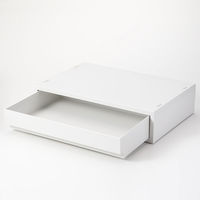 無印良品 ポリプロピレン 小物収納ケース ワイド 小 ホワイトグレー 約幅37×奥行26×高さ9cm 良品計画（わけあり品）