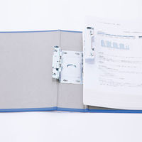 アスクル　パイプ式ファイル 両開き　ベーシックカラースーパー（2穴）A3ヨコ　とじ厚50mm背幅66mm　ブルー　 オリジナル（わけあり品）