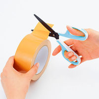 プラス はさみ フィットカットカーブ フッ素コート ホワイト/ブルー SC-175SF 34516（わけあり品）