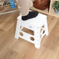 不二貿易 フォールディングステップスツール H32cm WH 77520 1個