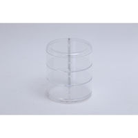 不二貿易 PSコスメ収納 3段ラウンド小物入れ 14384 1個