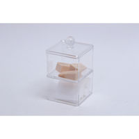 不二貿易 PSコスメ収納 蓋つき小物入れ2段 14378 1個