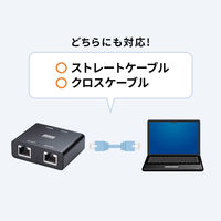 サンワサプライ  スイッチングハブ（USB Type-C給電・3ポート） LAN-GIGAC302BK（直送品）