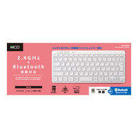 ナカバヤシ 2.4GHz＋Bluetooth　デュアルワイヤレスキーボード　ホワイト FKBーD248W 1個