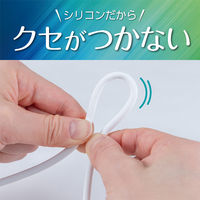 ナカバヤシ カテゴリー6A　柔らかシリコンLANケーブル　ホワイト　1.5m C6AーSL015W 1個