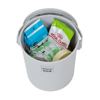 JEJアステージ　座れるフタ付バケツ15　ライトグレー　　1個