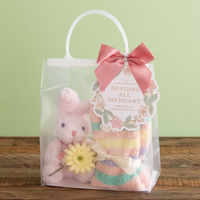 HEADS(ヘッズ)無地ハンドル付クリアギフトバッグー1　1袋（20枚）