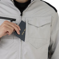 コーコス信岡 ストレッチ半袖ブルゾン M ブルー AG-3080 1着（直送品）