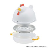 曙産業 ゆで卵器 4個 にわとり型 電子レンジ ホワイト REー1506 1個