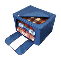 トレードワン 収納ボックス 透明窓付き 積み重ね 折りたたみ 幅50×奥行40×高さ32cm 90085 1個