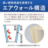 HibiFull ヒビフル 空気の層で手が熱くなりにくい断熱紙コップ 9オンス 1箱（1000個：25個入×40袋）