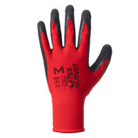 「現場のチカラ」川西工業 天然ゴム背抜き手袋 レッド M 1袋（10双） オリジナル
