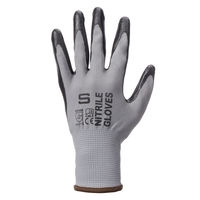 「現場のチカラ」川西工業 ニトリル背抜き手袋 グレー S 1袋（10双） オリジナル
