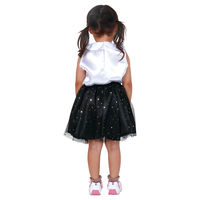 アーテック ソフトサテン チュールスカート 黒 18718 1枚